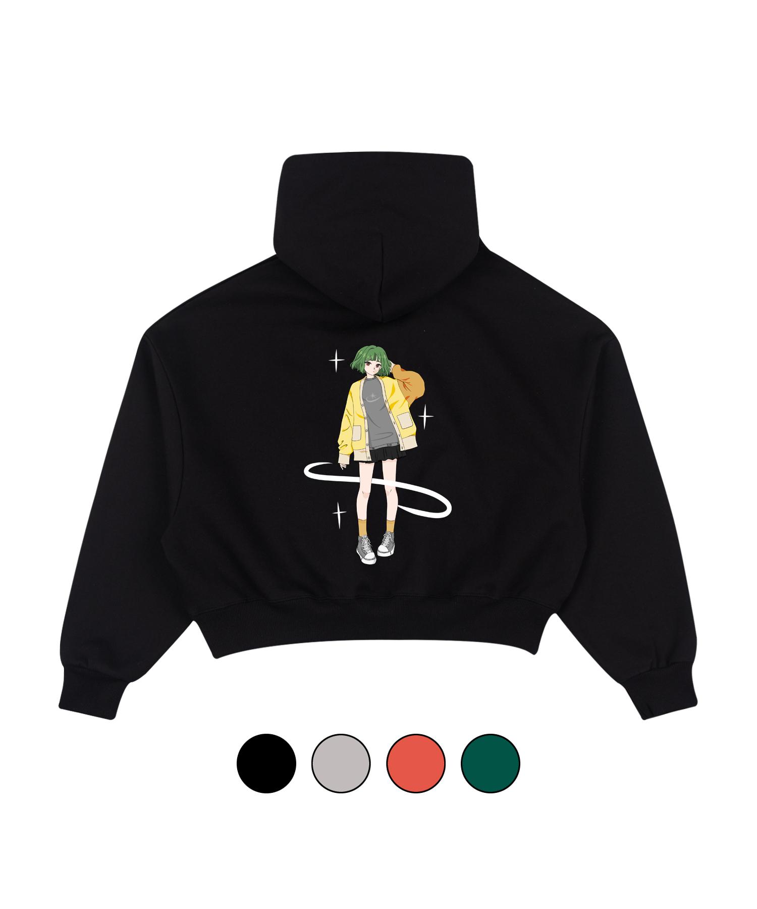 Cream Soda Lab The Shining Crsdel Girl Crop Hoodie Black/Free
