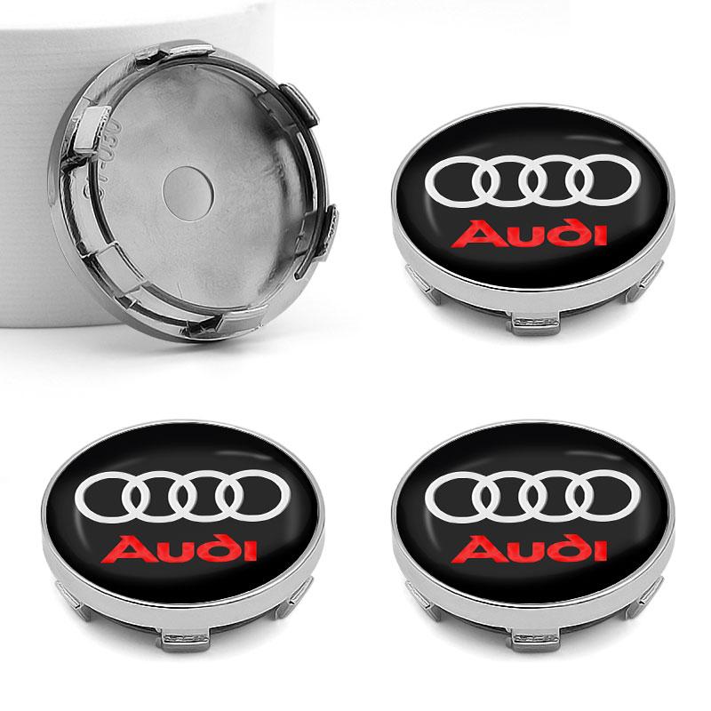 Car Wheel Center Hub Caps Sticker Emblem Accessories for Audi QUTTRO Q5 B7 B6 B9 SLINE RS Q3 Q7 S3 S4 S5 A3 A4 B8 8P 8V A6 C7 A5
