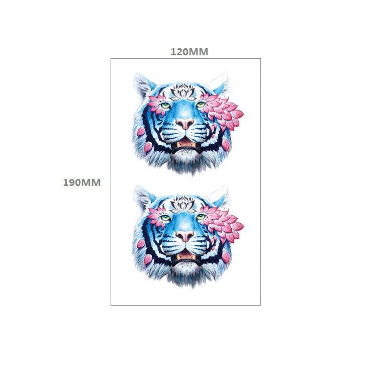 Adesivo de tatuagem de caveira, significado eterno, alerta de relógio, rosa vermelha, capa de peito de pistola, adesivo de transferência de água