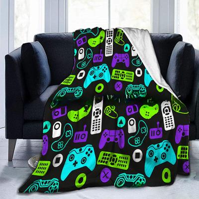 Elegante y Sencilla Manta de Franela Espesada Impresión Digital Manta para Niños