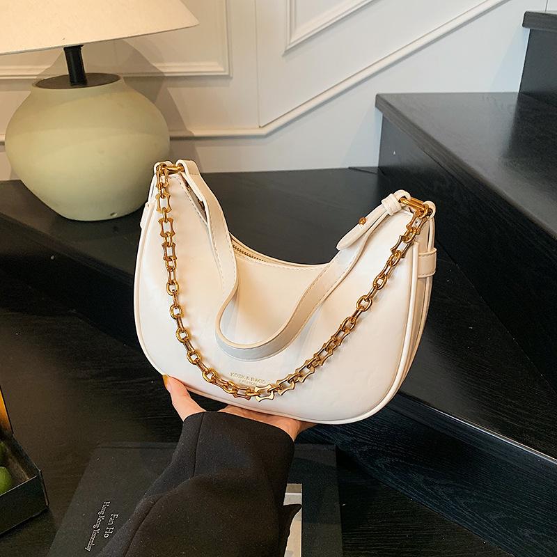 

Нишевая сумка для поездок на работу женская новая высококлассная универсальная на плечо кроссбоди модная сумка-пельмень с цепочкой