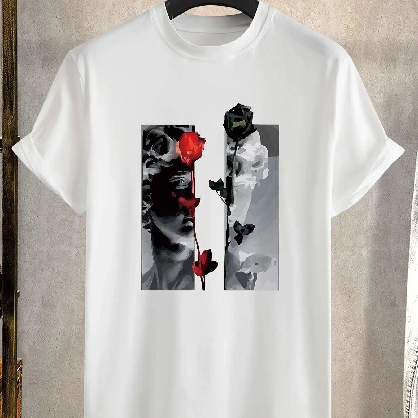 Футболка унисекс с мультяшным рисунком, повседневная однотонная футболка с круглым вырезом Бестселлеры унисекс L