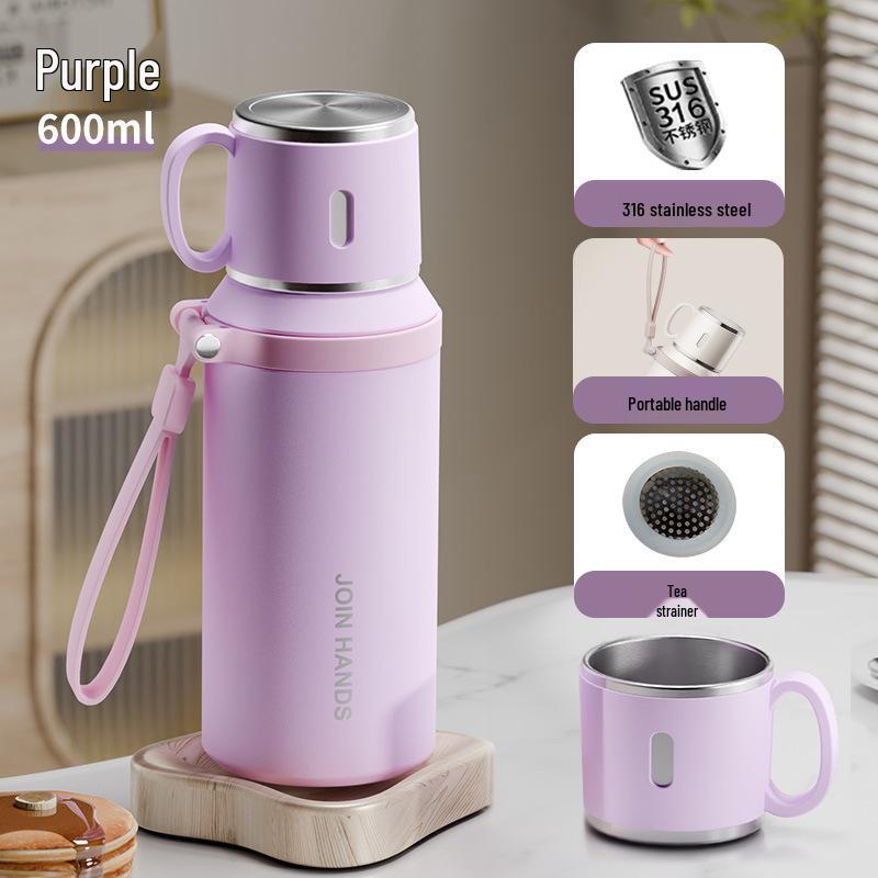 Large-Capacity 316 Stainless Steel Thermos with Tea Infuser