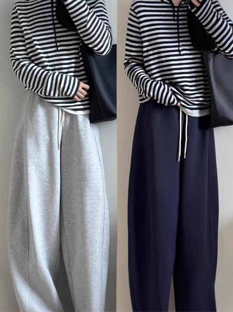 

Plus Size Grey Wide-Leg Sweatpants - Casual Petite Fit XL