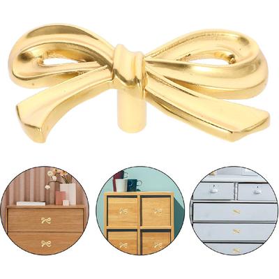 Angoily Closet Door Knobs Pull, 4pcs Bow Shape Furniture Knob Drawer Cupboard Pulls Handle for Home Kitchen, Wardrobe Cabinet Knobs, Antique Cabinet
