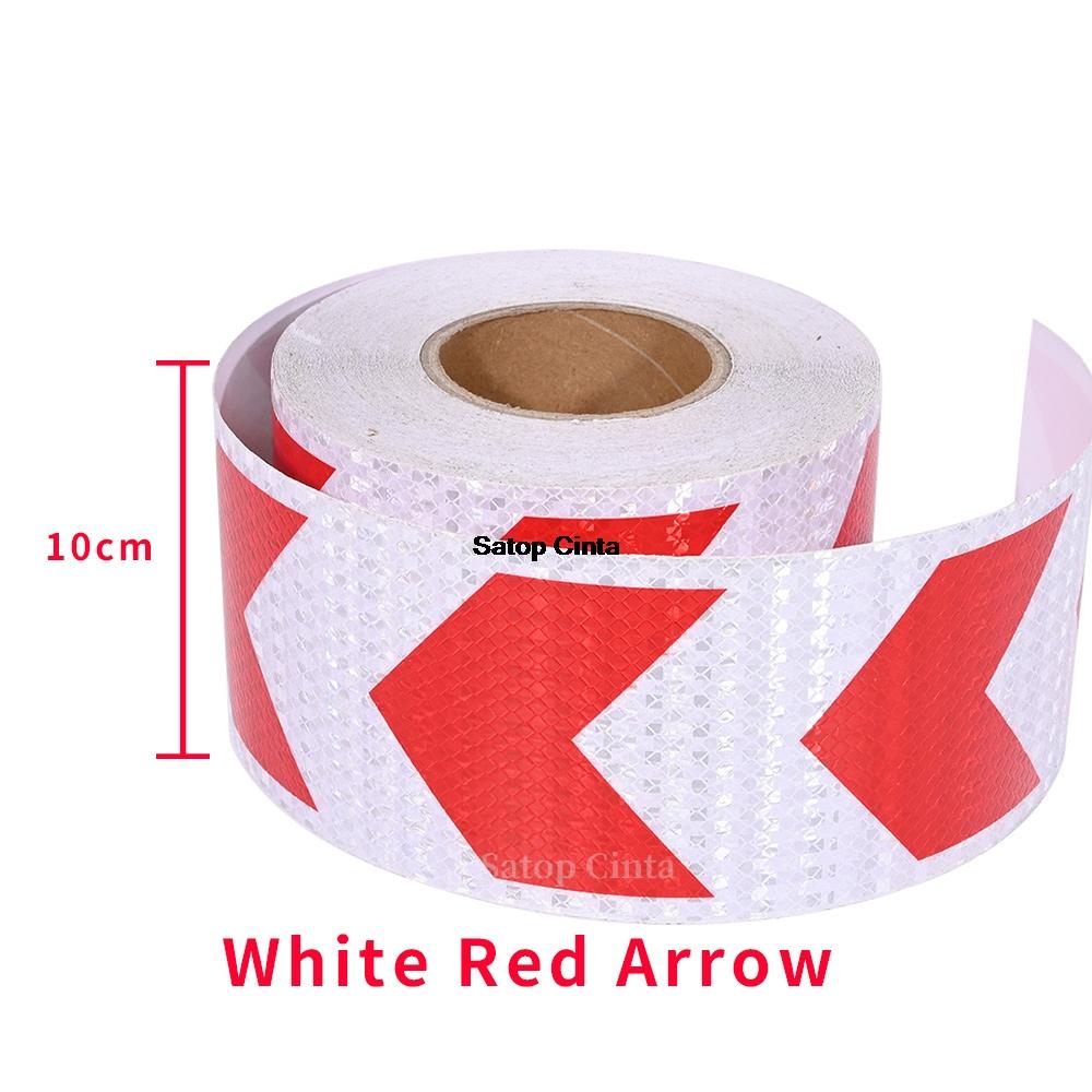 Arrow DIY 10cm*1m Reflective Adhesive Tapes Outdoor Waterproof Hazard Conspicuity Safety Warning Reflector Sticker For Car Truck