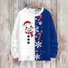 Women's Christmas Print Knit Pullover Sweater Long Sleeve Neck Casual Holiday Top