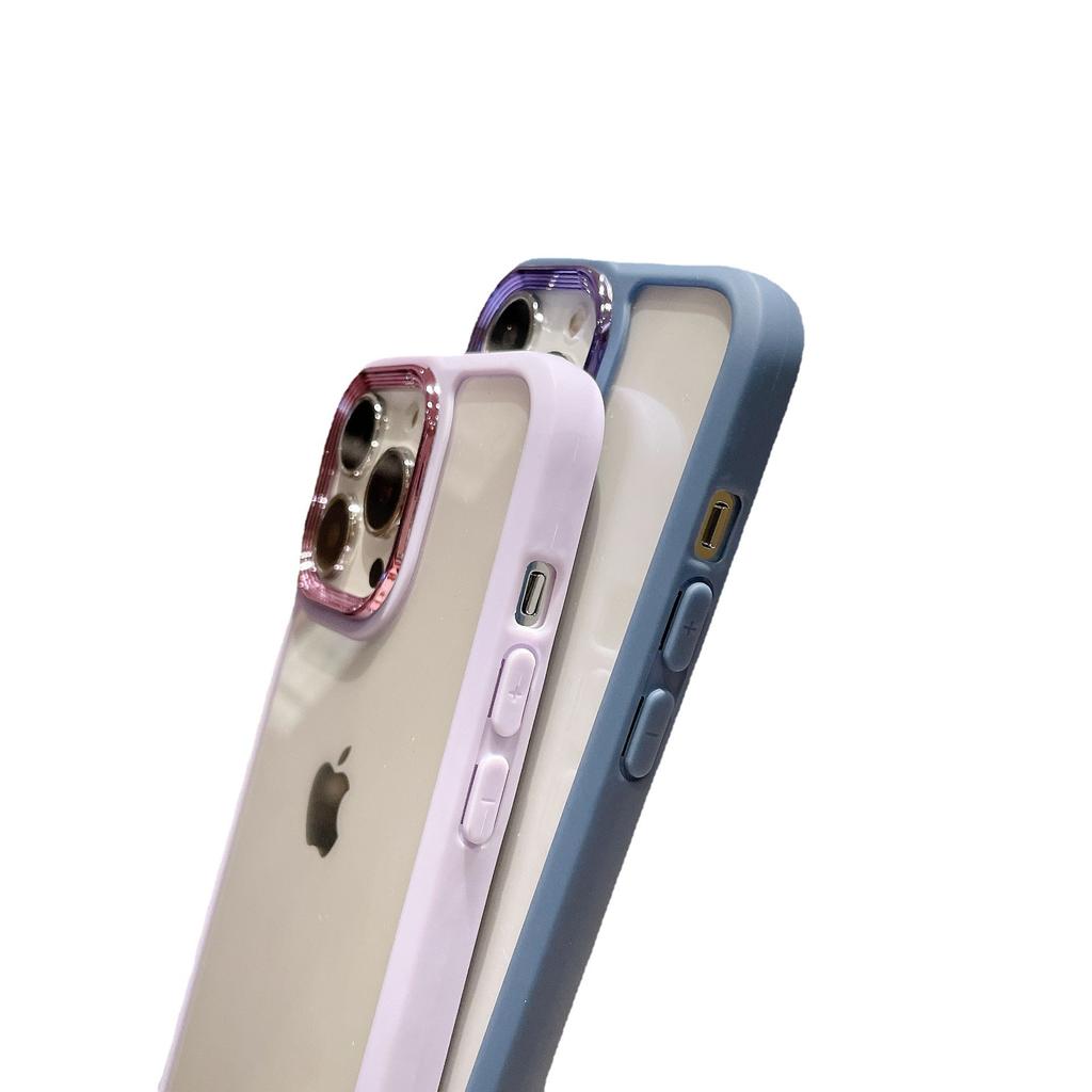 Applicable iPhone15PRO Mobile Phone Case Advanced Electroplating Lens 14 Mobile Phone Case Apple 15PROMAX Case 12PRO