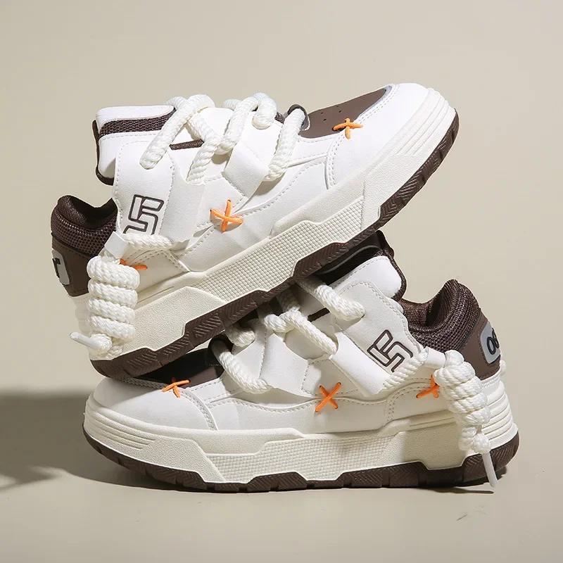 Fashion Trendy Women's Men Chunky Sneakers Versatile Casual Thick Soled Board Shoes Female Little White Shoes Walking Shoe Hombre Mujer