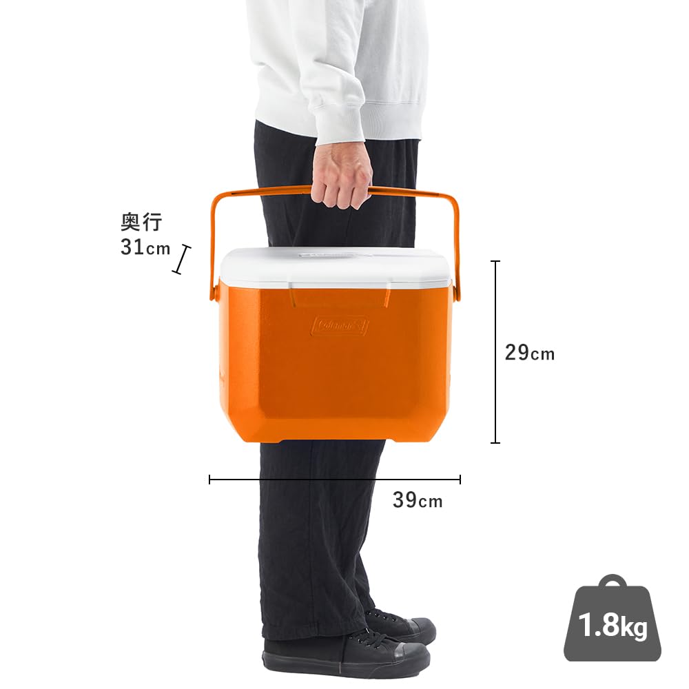 Coleman Cooler 16QT Keeps Contents Cool for About 1 Ideal for Outdoor Sports Cherry Blossom Club Strong Heat Excursion® / (Orange) Approx. 14L, Day,