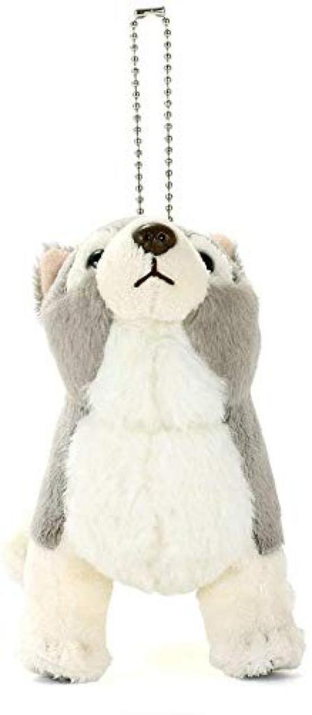 COLORATA Plush Wolf Mascot (Realistic Wild Animal with Chain) Cute Animal Keychain Doll Gift (Twice Tested) Christmas Present