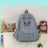 Cute Orange Cartoon Print Student Leisure Backpack For Daily And School Use