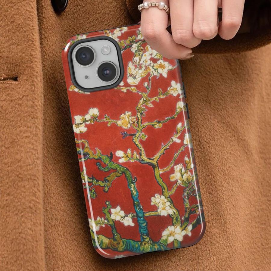 Van Gogh Still Life Flower Branches Phone Case for Apple iPhone 17 XS XR 13 15 Pro Max Air 11 14 16e 12 Plus 16 Soft Cover Capa