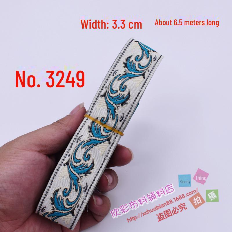 3.3cm Wide Ethnic Miao Buyi Lace Ribbon - Decorative Clothing Accessory