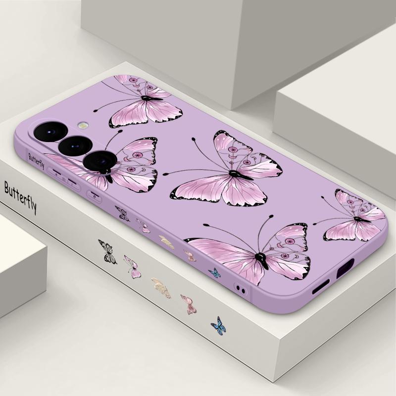 Colorful Butterfly Print Case For Samsung Galaxy S26 S25 Ultra S24 S23 S22 Plus S21 FE A15 A16 A17 A35 A36 A54 A55 A56 5G Soft Cover