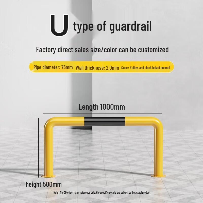 Kankeirr Heavy-Duty Steel U-Shape Parking Barrier