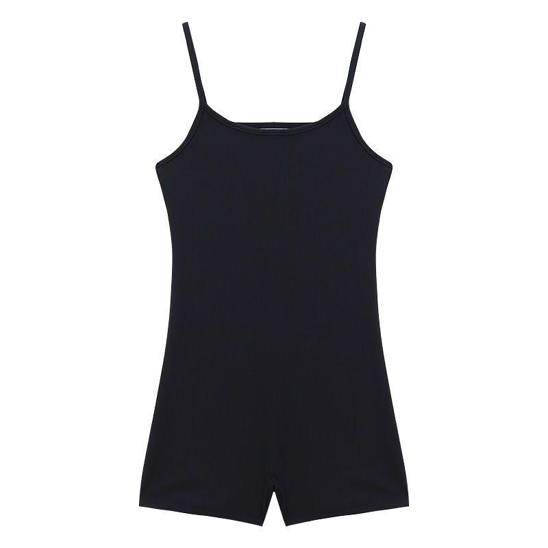 Spring 2026 Sexy Black Suspender Jumpsuit Shorts for Women