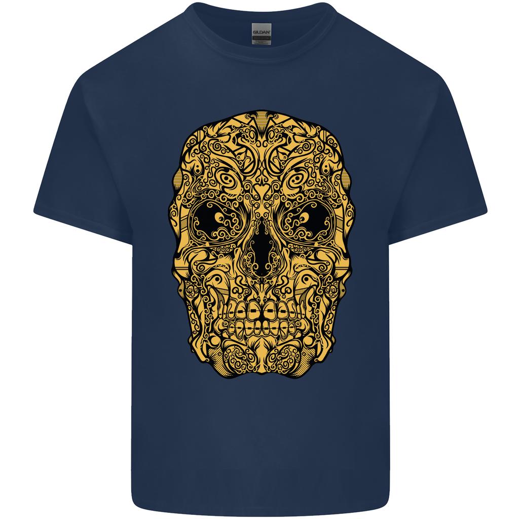 Ethnic Skull Gothic Tribal Demon Unisexs Light Cotton TShirt