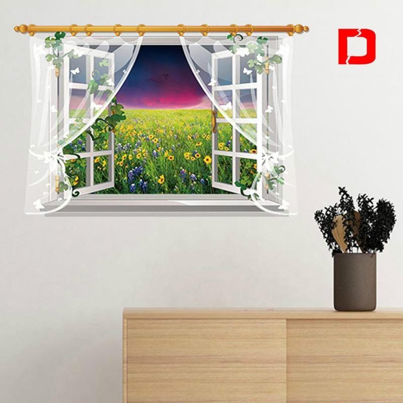 Waterfall Kid Room 3d Window Decal Removable Wall Stickers Home Decor Art Mural