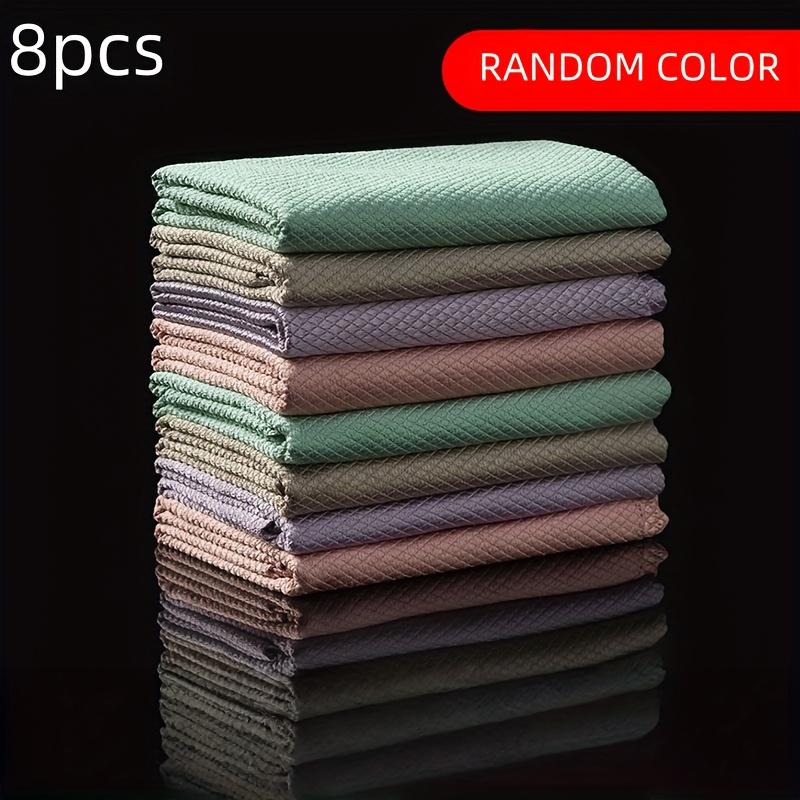 

8pcs Eight Magic Cleaning Cloths for Streak-Free Wiping in The Kitchen And on Glass,Quickly Removes Water Stains,Features Design