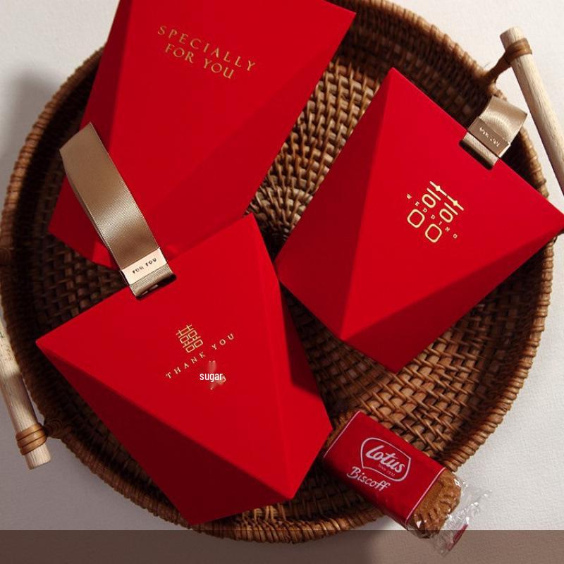 Creative Red Chinese Wedding Candy Boxes - New Style Candy Bags