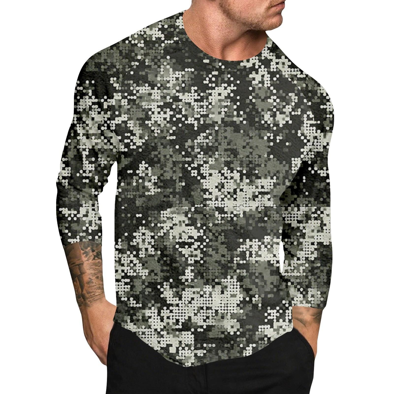 

Мужской топ с короткими рукавами реглан с принтом в стиле камуфляж L