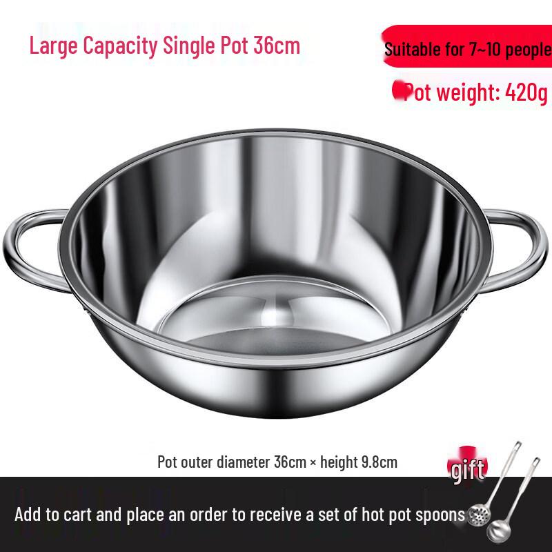 Chu Yi Qi 36cm Single Flavor Stainless Steel Hot Pot