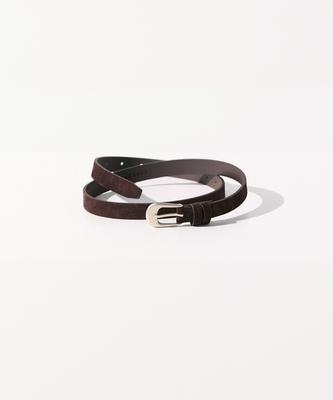 Re Rhee Suede Leather Belt Chocolate