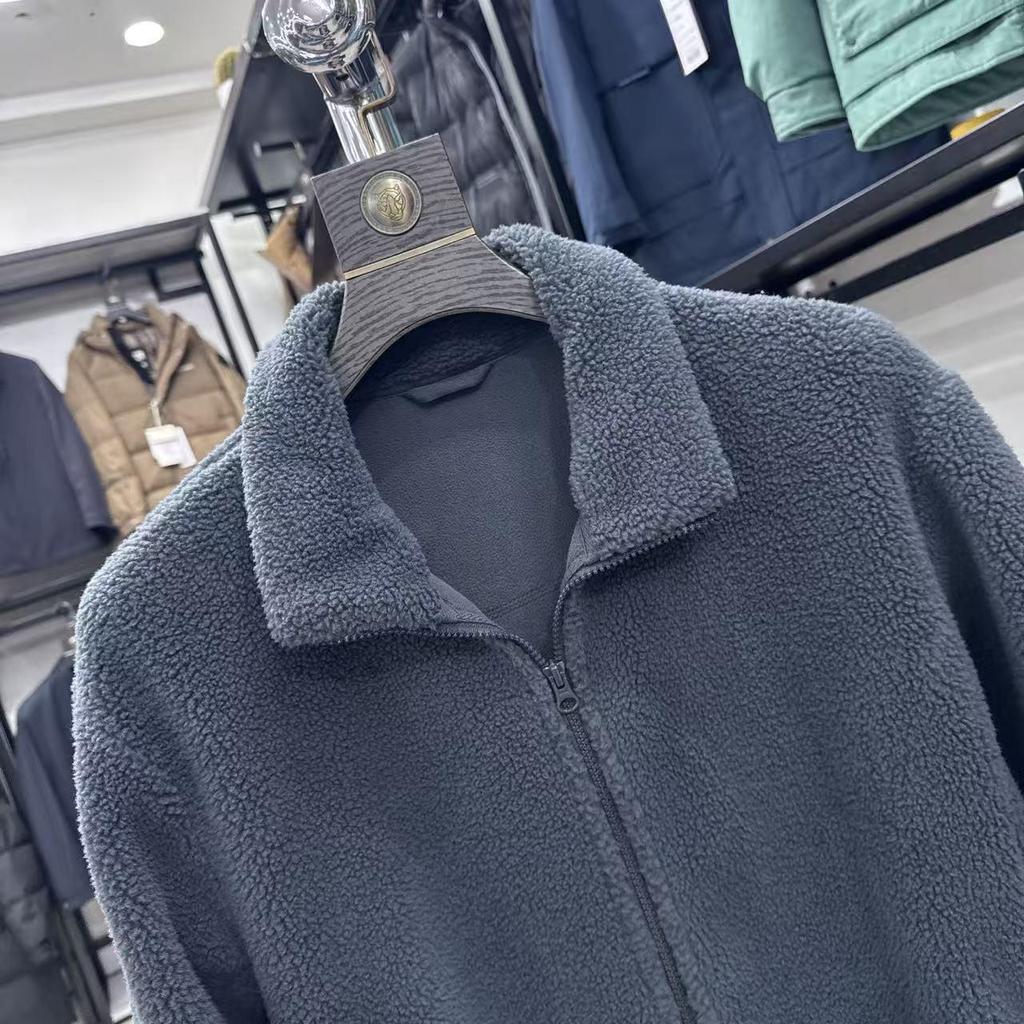Sea Cut Double-Sided Warm Fleece: Lambswool Stand Collar Jacket for Autumn/Winter - Men's Clearance 4Y501A