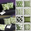 Nordic Style Throw Pillowcase Dark Green  Geometric Leaf  Sofa Car Decoration Cushion Cover Home Decor