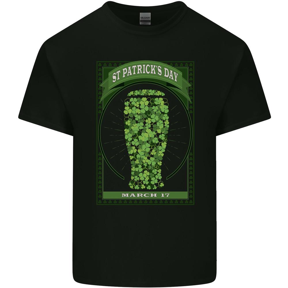 Clover Beer St Patricks Day Mens Light Cotton T-Shirt