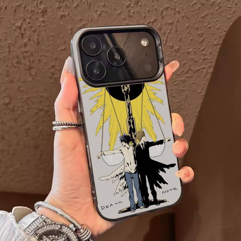 Anime D-Death Note Phone Case Color Silver Shell For IPhone 17 16 15 14 13 12 11 Pro Max Plus