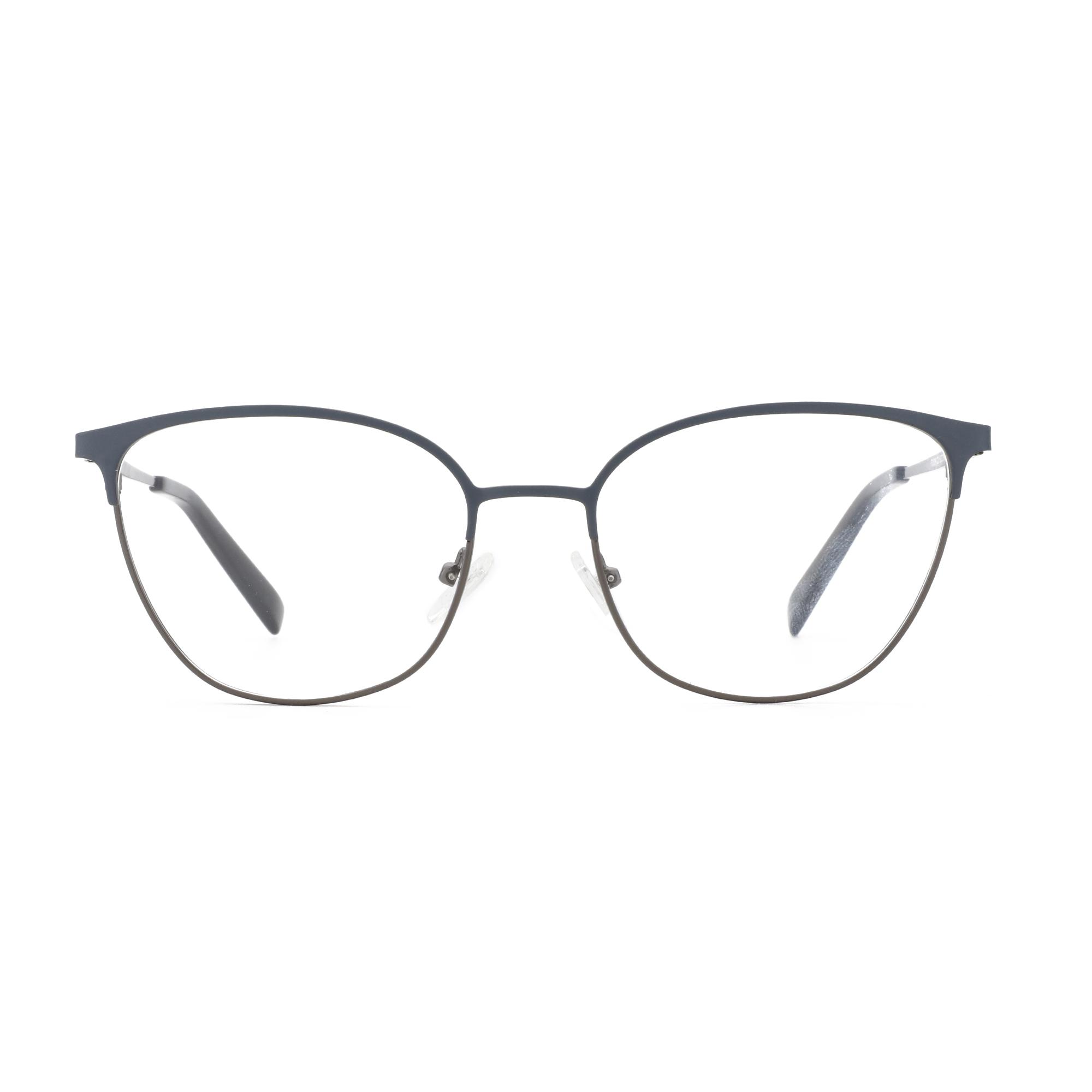 ZENOTTIC 2025 Fashion Square Optical Glasses Frame Trend Metal Eyewear Ladies Cat Eye Non-Prescription Eyeglasses F3008