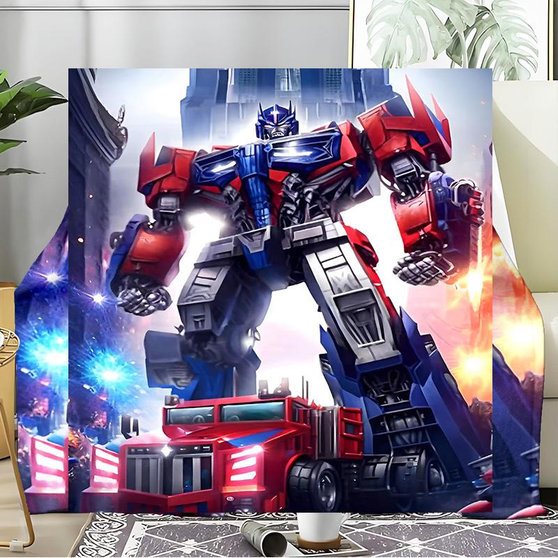 Trans-formers Blanket Flannel Throw for Sofa, Indoor, Camping, Living Room, Office, Chair, And Bed Soft Birthday Gift