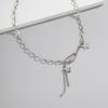 SHIXIN Stainless Steel Chain With Stars/Tassel Pendants Necklace for Women/Men Fashion Rhinestone Necklaces 2020 Korean Jewelry
