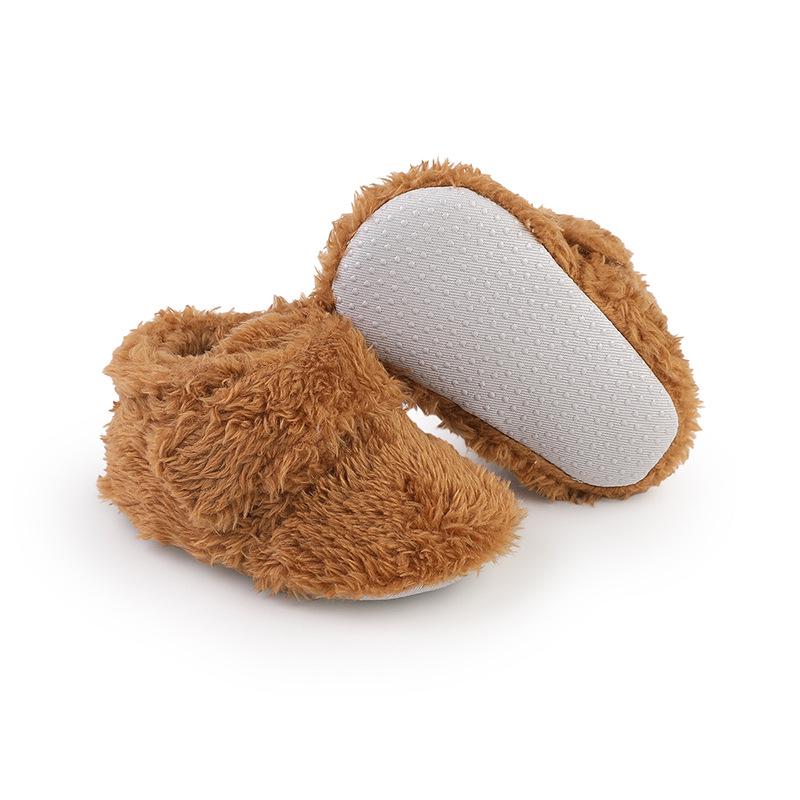 Infant Warm Cotton Shoes: Cozy 0-1 Year Furry Indoor Walking Shoes 7111