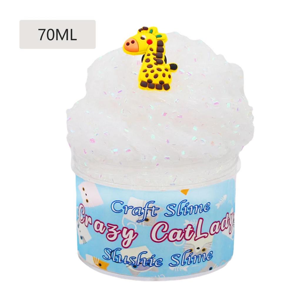 Cartoon Festive Jelly Crystal Mud, Colorful Cloud Fluffy Slime Foam Putty, Creative DIY Assembly Handmade Craft, Holiday Stress Relief Gift Present