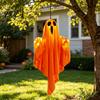 Halloween Tree Ornament Glowing Ghost Hanging Decor, Fabric Light Up for Window Decor Garden Door, Spooky Yard Patio Decoration Party, Trick or Treat