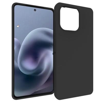 For Motorola Moto G86 Power 5G TPU Case WANLONFENG MS Series Matte Back Cover with Tempered Glass (Big Hole Lens)