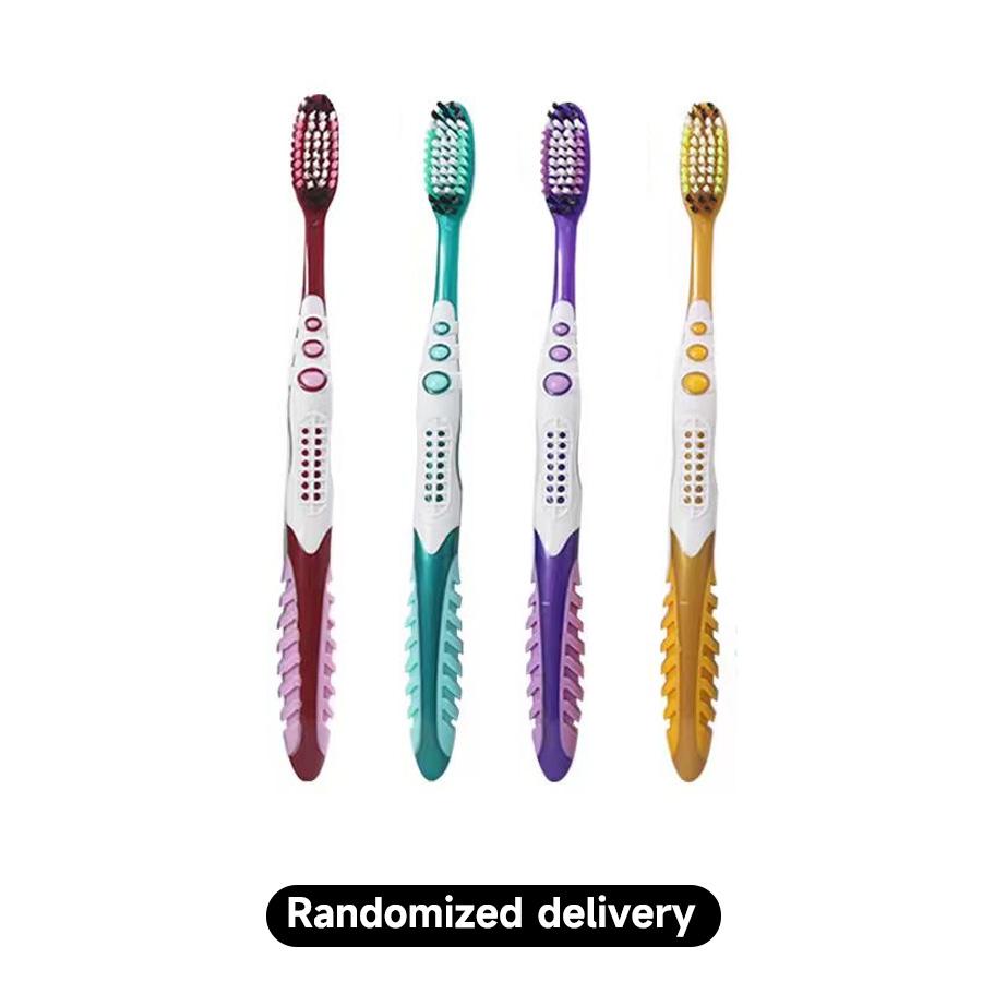 Unknown Color Shipment 4/12pcs Manual Hard Hair Toothbrush for Efficient Oral Cleaning, Individually Packaged for Adults