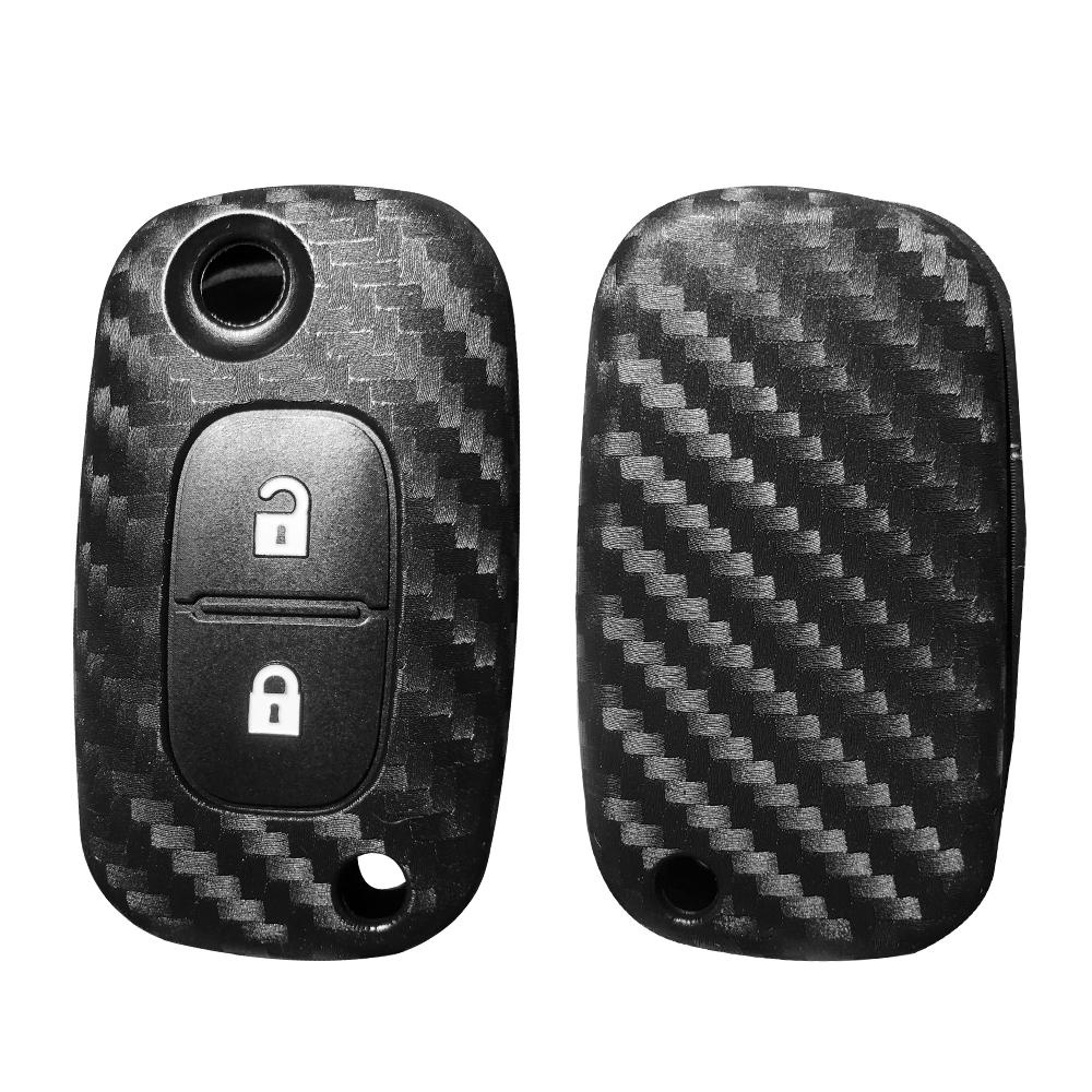

Мягкий чехол-накладка для ключа автомобиля из углеволокна для Renault Clio 3 2010 Grand Modus Megane Kangoo Clio 2017 2018 для Lada Защитная крышка