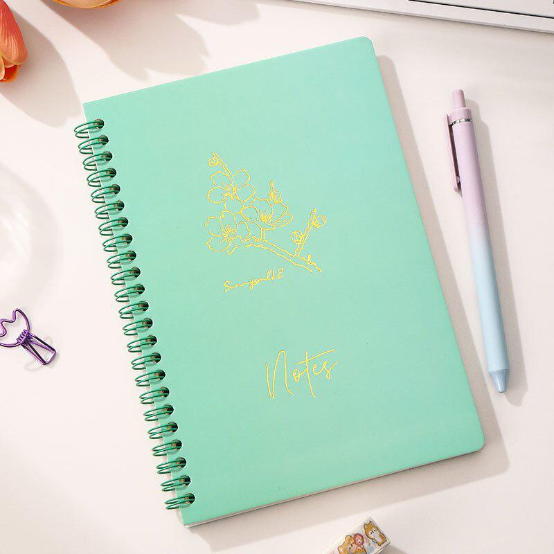 Macaron Color A5 Spiral Notebook - Ruled Diary for Students & Office