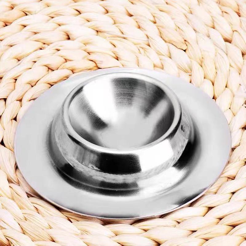 Egg Cup Holder Stainless Steel Egg Cups Plates Tableware Holder For Hard Soft Boiled Egg Kitchen Display