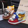Children's high-top mandarin duck shoes 2025 autumn new fashion boys handsome board shoes girls foreign doll sports shoes