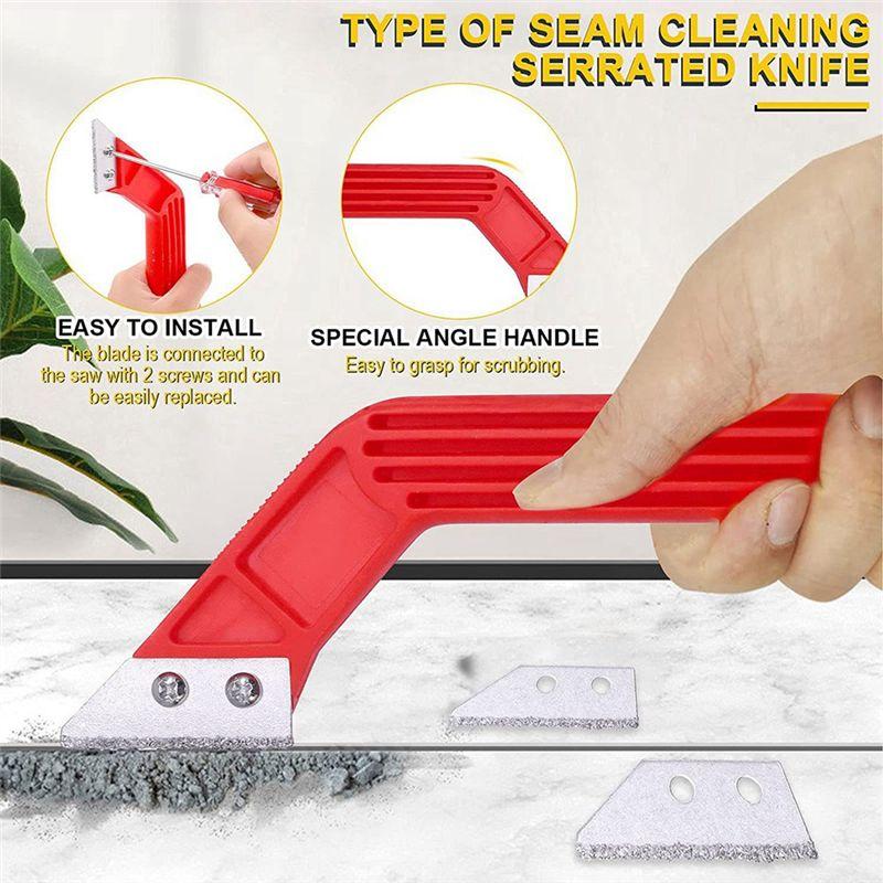A74E-23-Piece Saw Blade Grouting Hand Saw Tile Joint Grouting Removal Tool Cleaning Brush Caulking Edge Sewing Tool