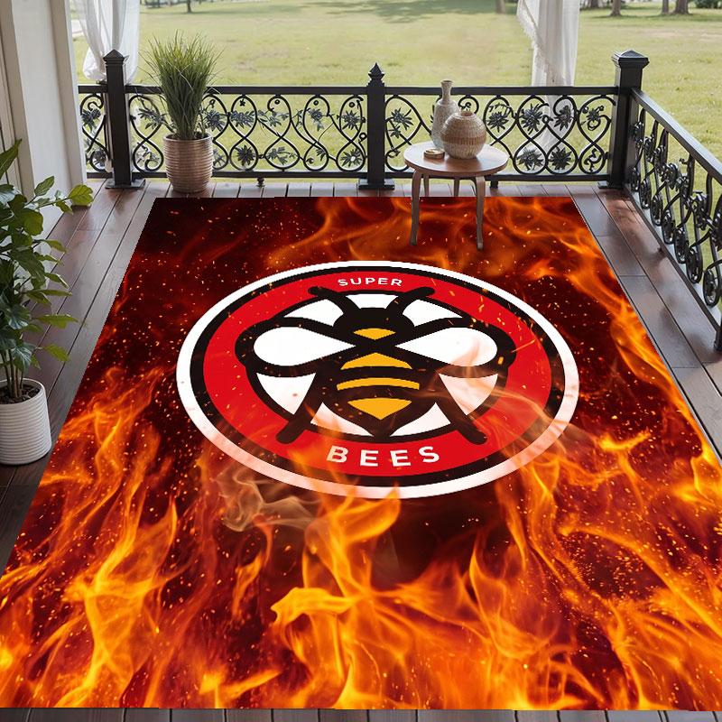Soft Floor Carpet Brentford Football Pattern Area Rug Decorative Mat For Home Room Decoration