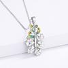 Enamel Necklace Mori White Epoxy Pendant Ladies Elegant Sweater Chain