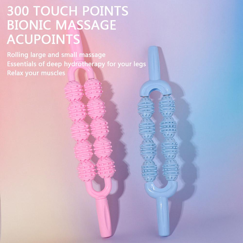 Multifunction Roller Ball Massage Stick Fitness Fascia Stick Portable Yoga Massage Stick  Calves