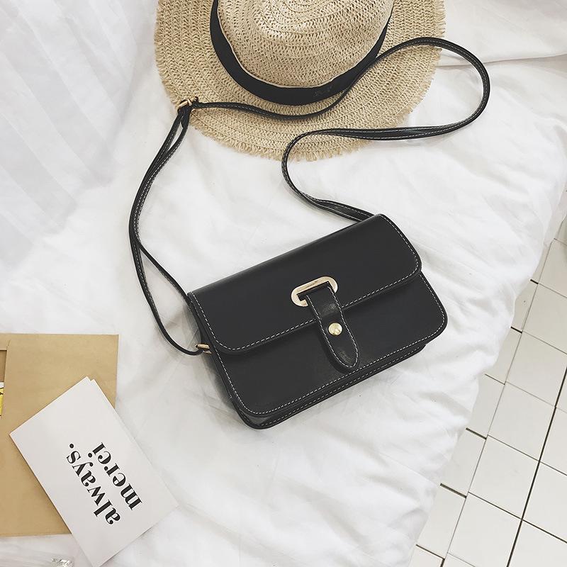 

SCIONE модная маленькая квадратная сумка дикая маленькая сумка простая женская сумка ретро сумка через плечо сумка 20cm*6cm*14cm чёрный