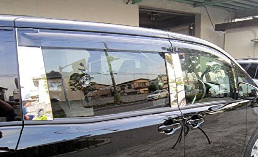 BRIGHTZ Stainless Steel Pillar Panels with Visor for Toyota Voxy Part 13962 Ultra-Mirror 80/85 (10-Piece Set) [PIL-SIL-268] (ZWR80G, ZRR80G, ZRR80W,